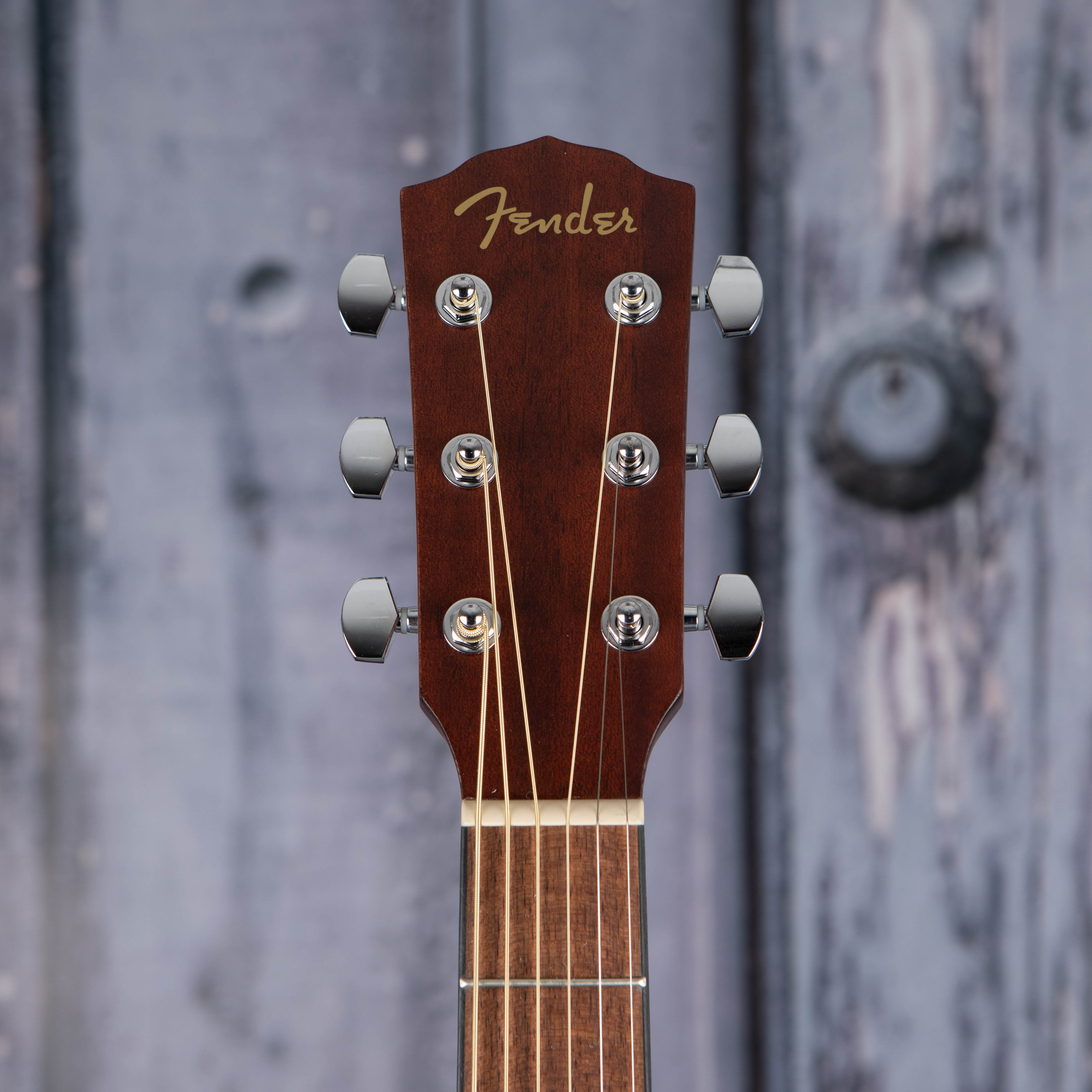 Fender CC-60S Concert Acoustic Guitar Pack V2, All-Mahogany, front headstock
