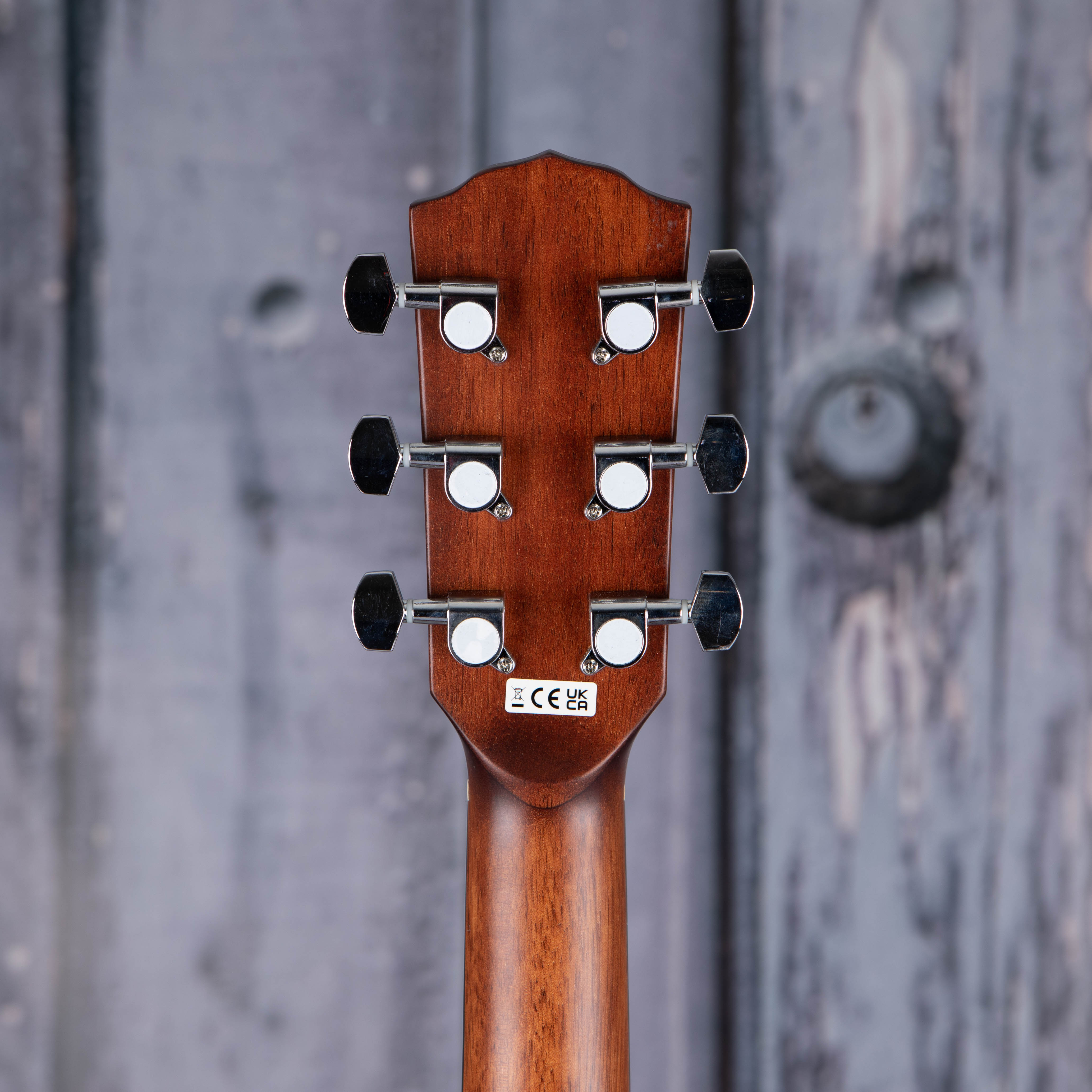 Fender CC-60S Concert Acoustic Guitar Pack V2, All-Mahogany, back headstock