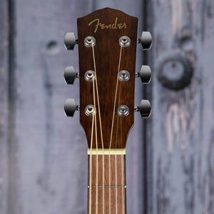 Fender CC-60SCE Concert Acoustic/Electric Guitar, Natural, front headstock
