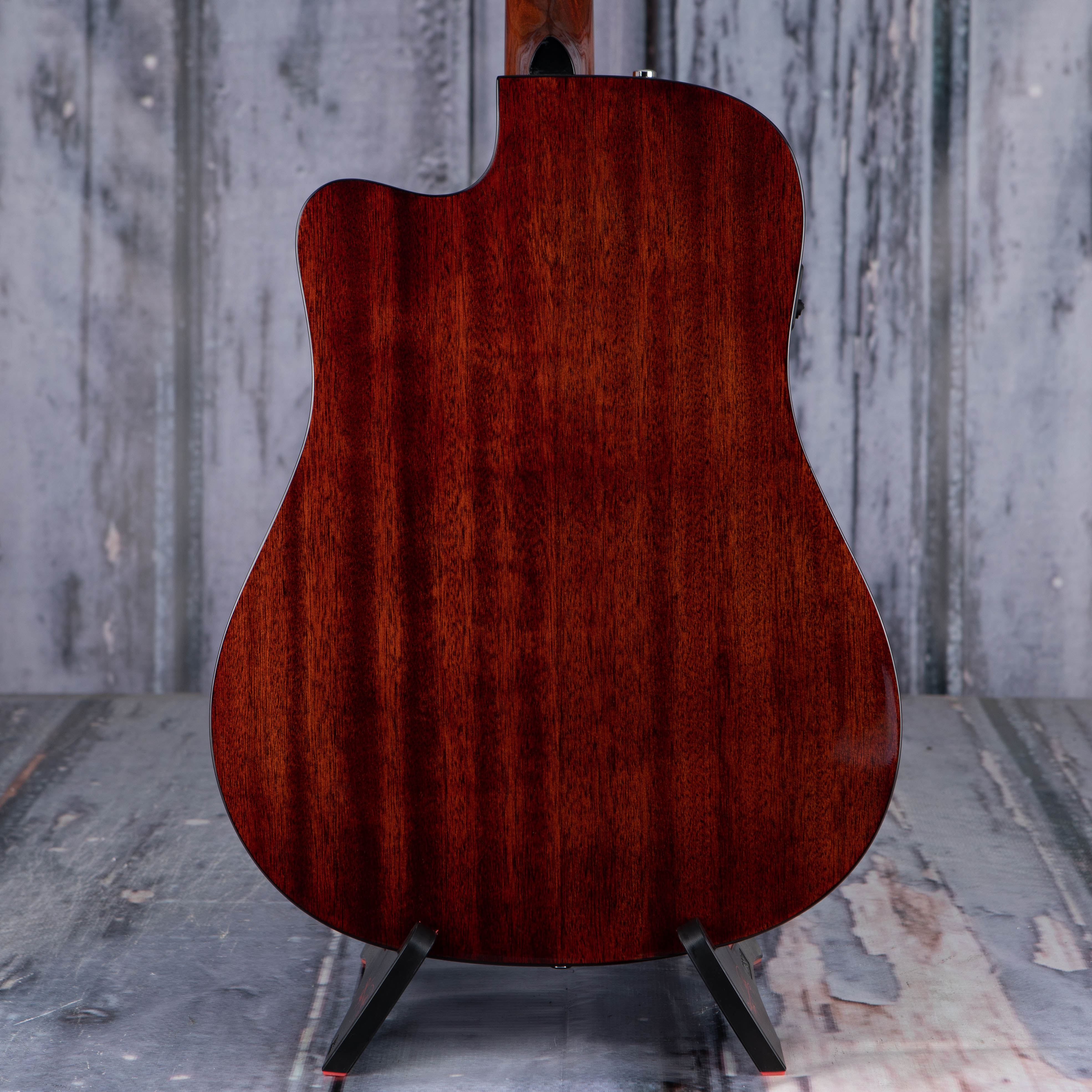 Fender CD-140SCE All-Mahogany Dreadnought Acoustic/Electric Guitar, Natural, back closeup