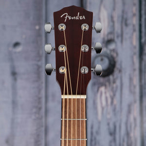 Fender CD-140SCE All-Mahogany Dreadnought Acoustic/Electric Guitar, Natural, front headstock