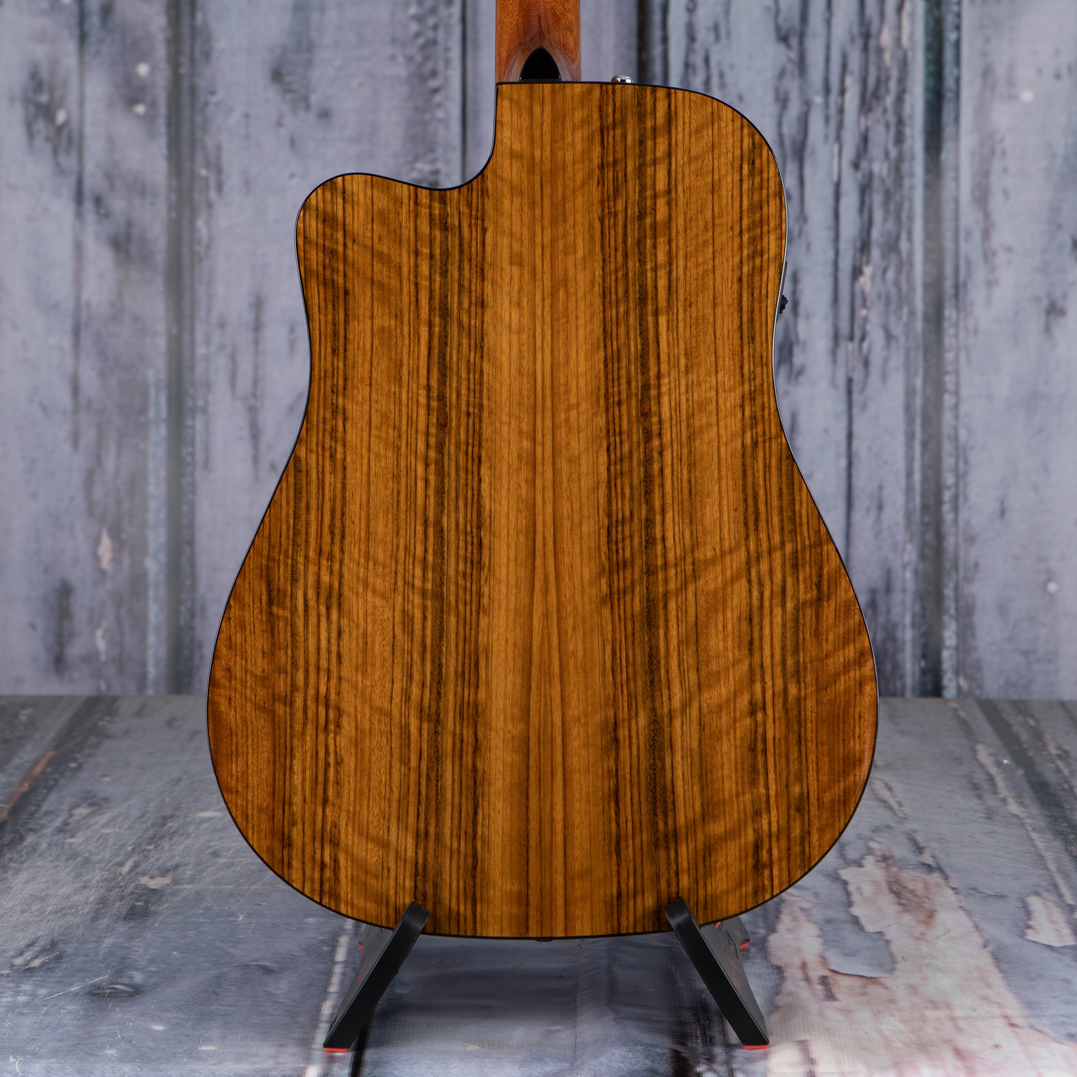 Fender CD-140SCE Dreadnought Acoustic/Electric Guitar, Natural, back closeup