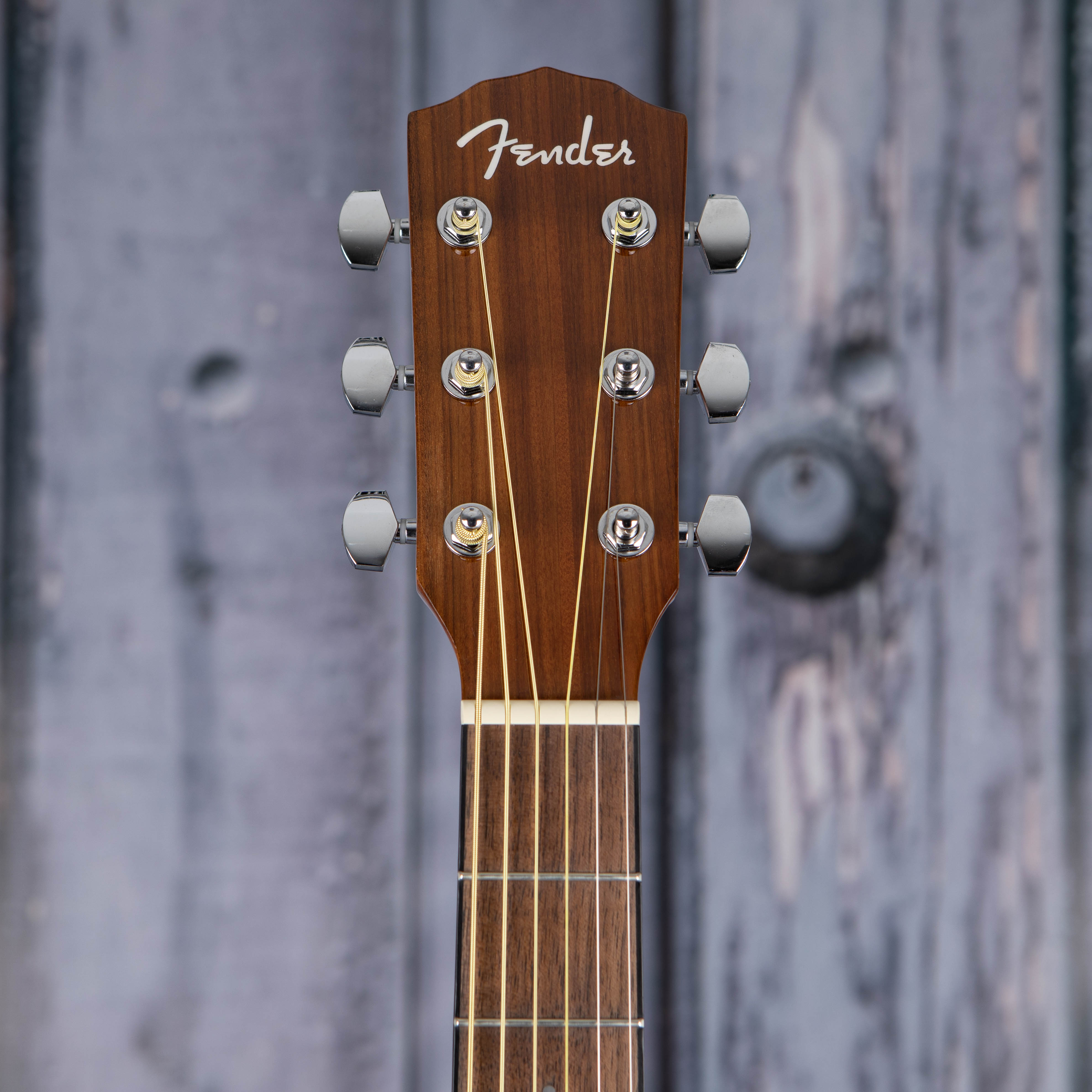Fender CD-140SCE Dreadnought Acoustic/Electric Guitar, Natural, front headstock