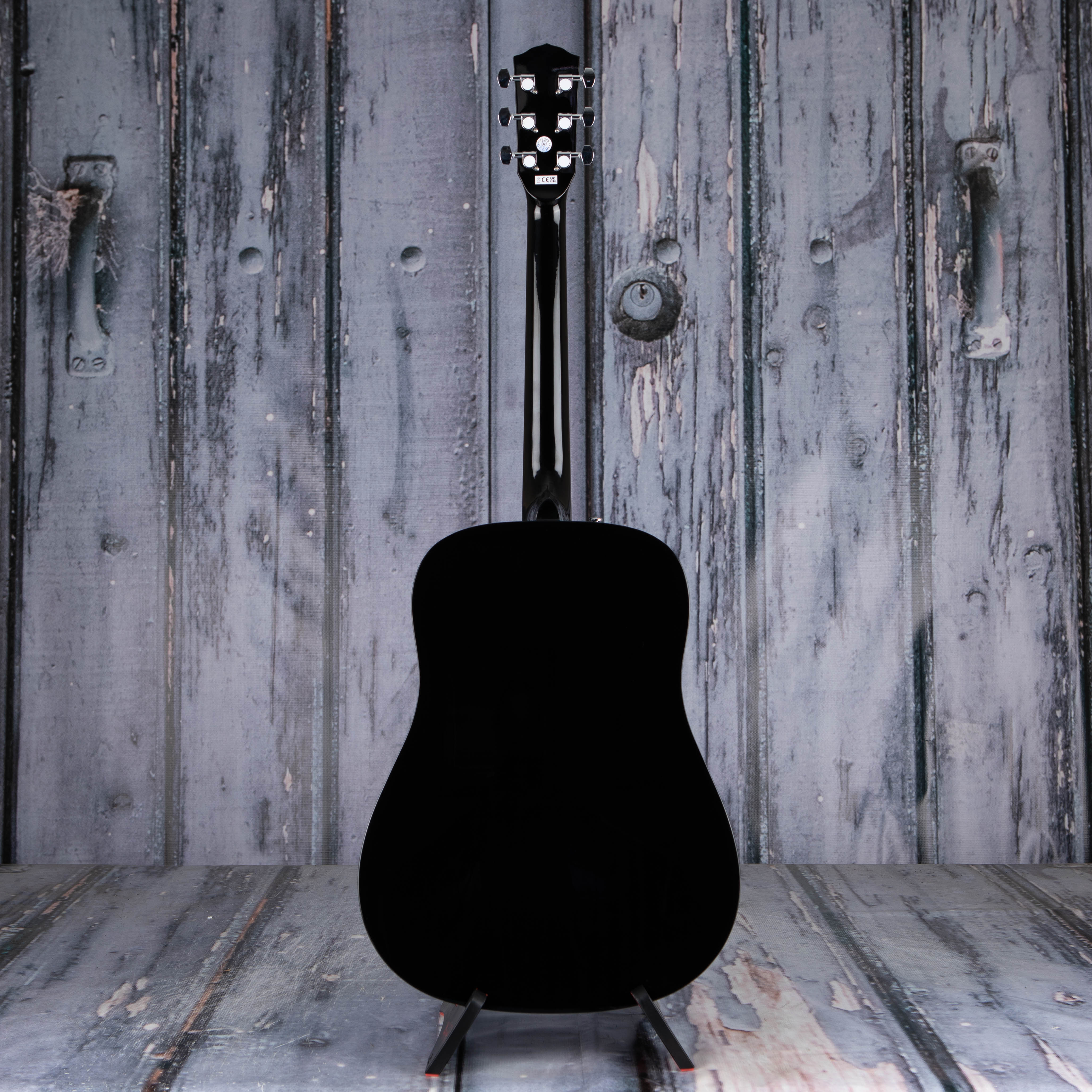 Fender CD-60 Dreadnought V3 Acoustic Guitar, Black, back