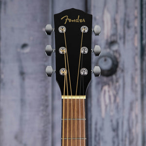 Fender CD-60 Dreadnought V3 Acoustic Guitar, Black, front headstock
