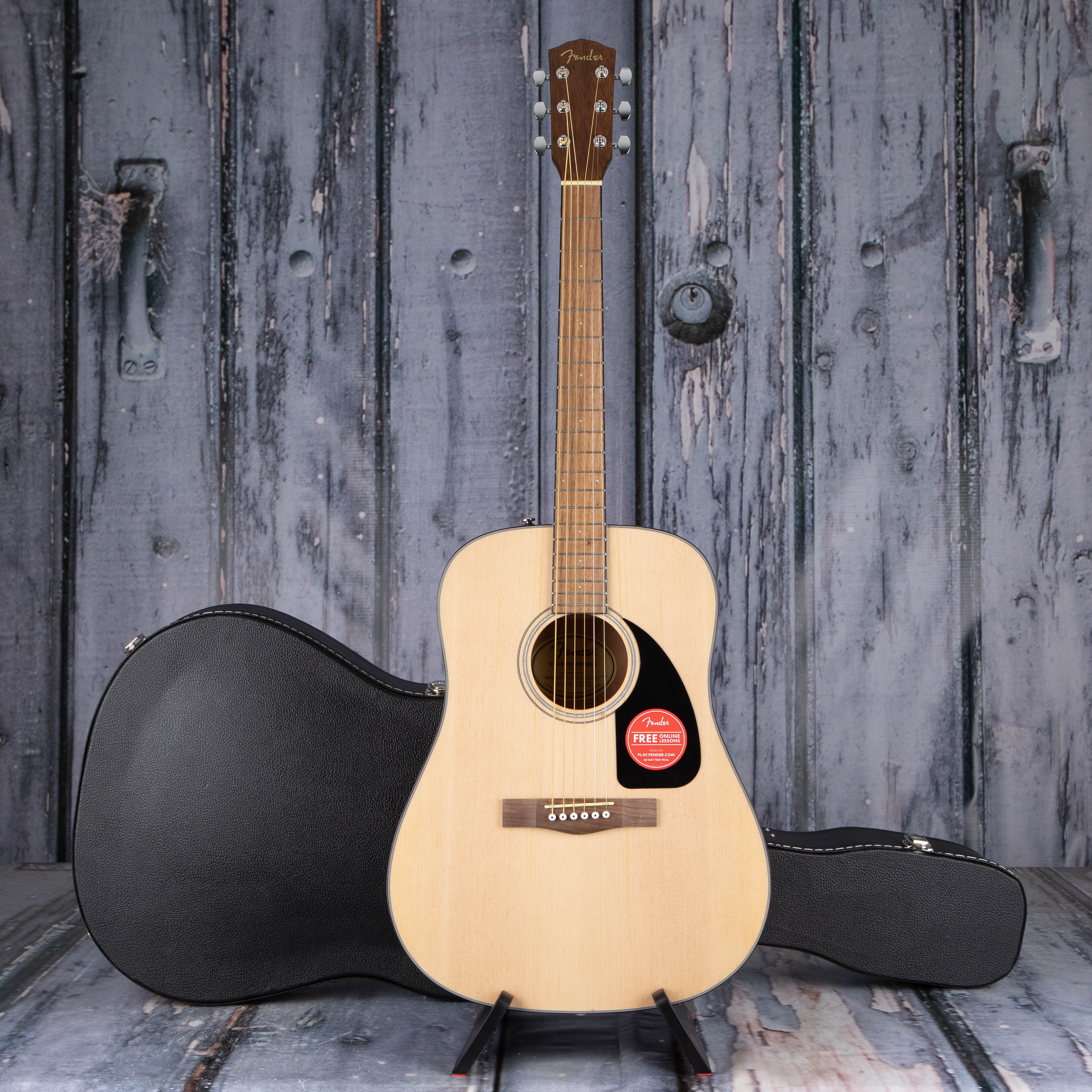 Fender CD-60 Dreadnought V3 Acoustic Guitar, Natural, case