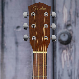 Fender CD-60S Dreadnought Left-Handed Acoustic Guitar, Natural, front headstock