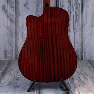 Fender CD-60SCE Dreadnought Acoustic/Electric Guitar, All-Mahogany, back closeup