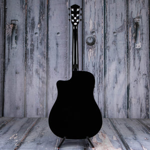 Fender CD-60SCE Dreadnought Acoustic/Electric Guitar, Black, back