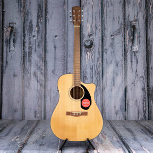 Fender CD-60SCE Dreadnought Acoustic/Electric Guitar, Natural, front