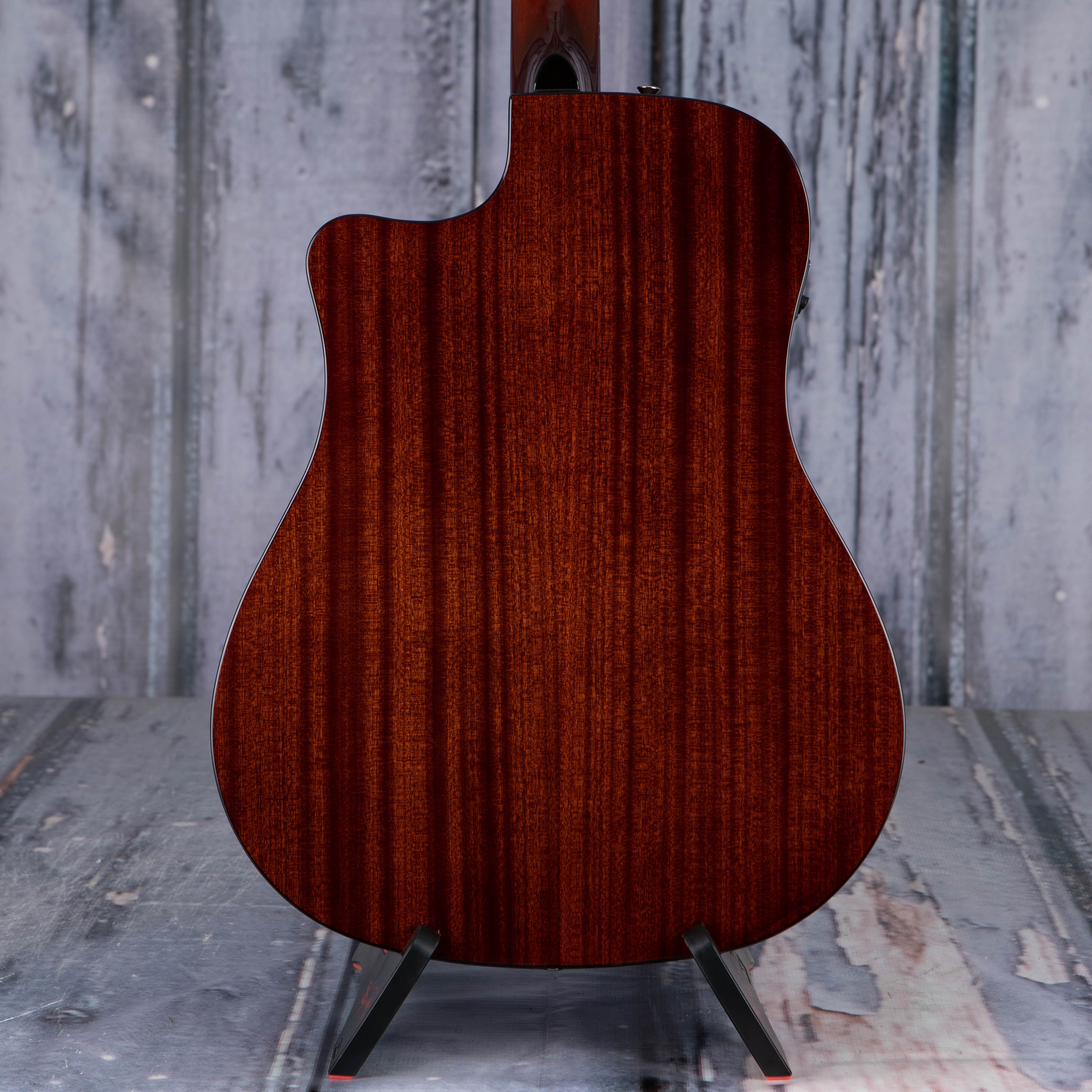 Fender FA-125CE Dreadnought Acoustic/Electric Guitar, Natural, back closeup