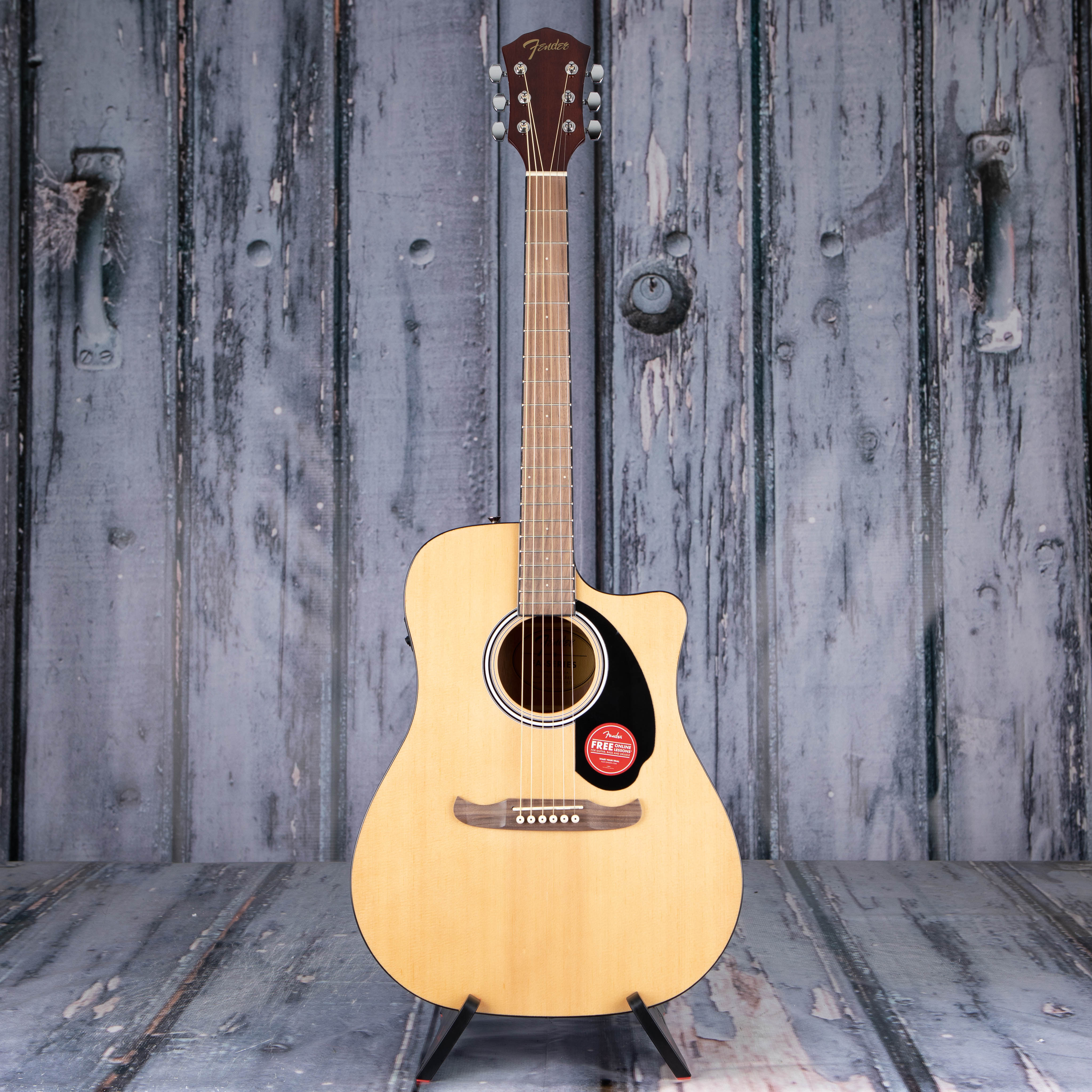 Fender FA-125CE Dreadnought Acoustic/Electric Guitar, Natural, front