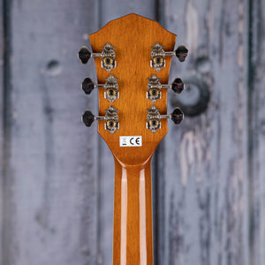 Fender FA-235E Concert Acoustic/Electric Guitar, Natural, back headstock