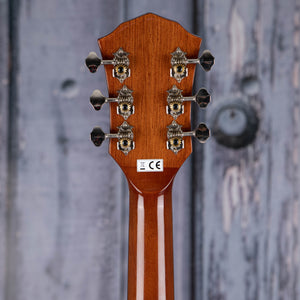 Fender FA-345CE Auditorium Acoustic/Electric Guitar, Natural, back headstock