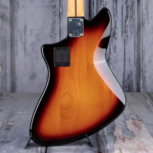 Fender Player Plus Active Meteora Bass Guitar, 3-Color Sunburst, back closeup