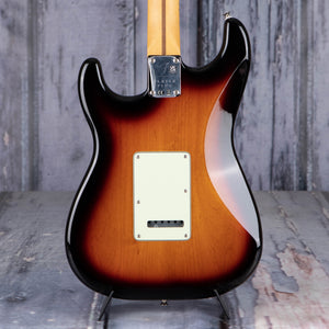 Fender Player Plus Stratocaster Electric Guitar, 3-Color Sunburst, back closeup