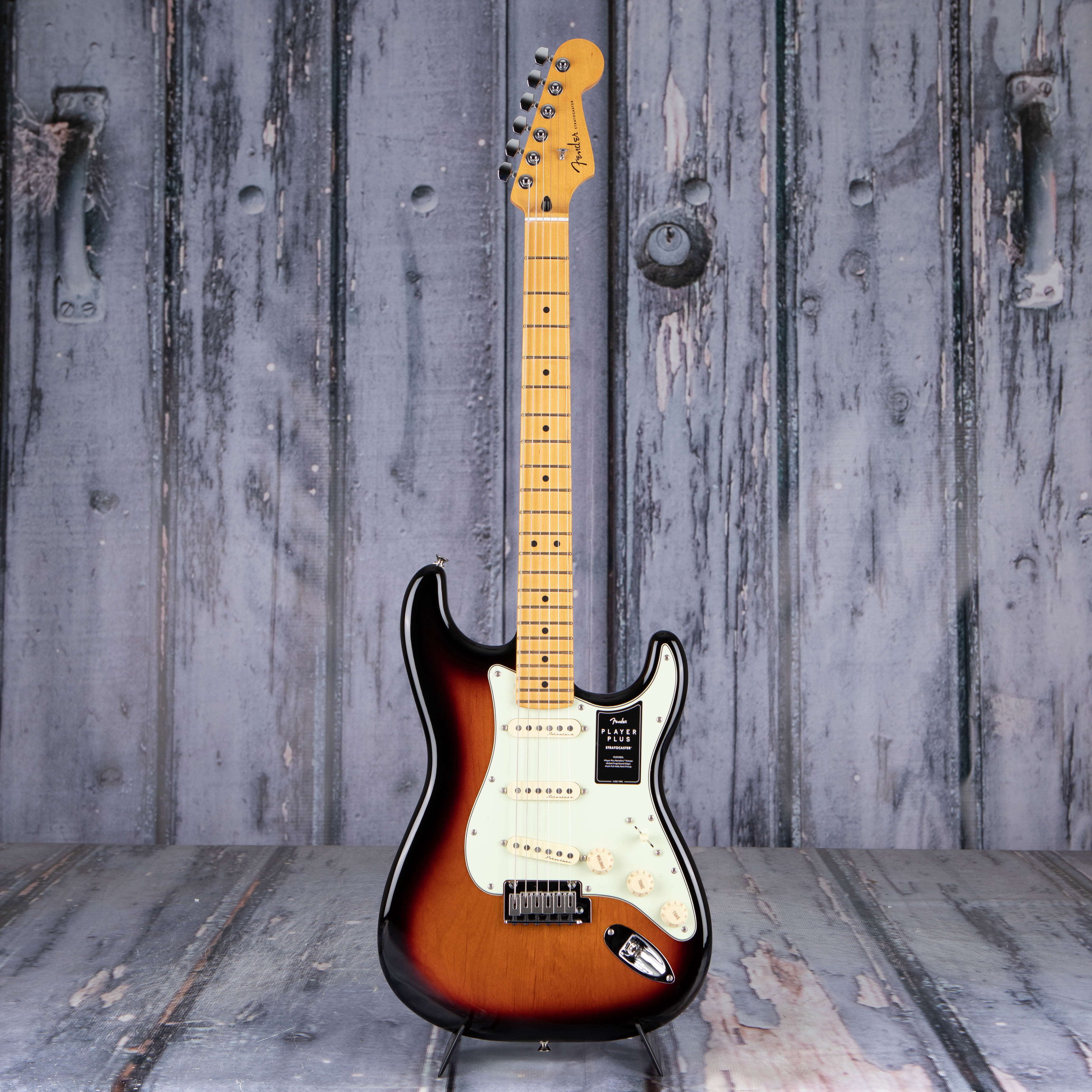 Fender Player Plus Stratocaster Electric Guitar, 3-Color Sunburst, front