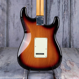 Fender Player Plus Stratocaster Left-Handed Electric Guitar, 3-Color Sunburst, back closeup