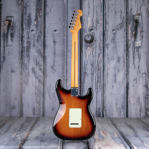 Fender Player Plus Stratocaster Left-Handed Electric Guitar, 3-Color Sunburst, back