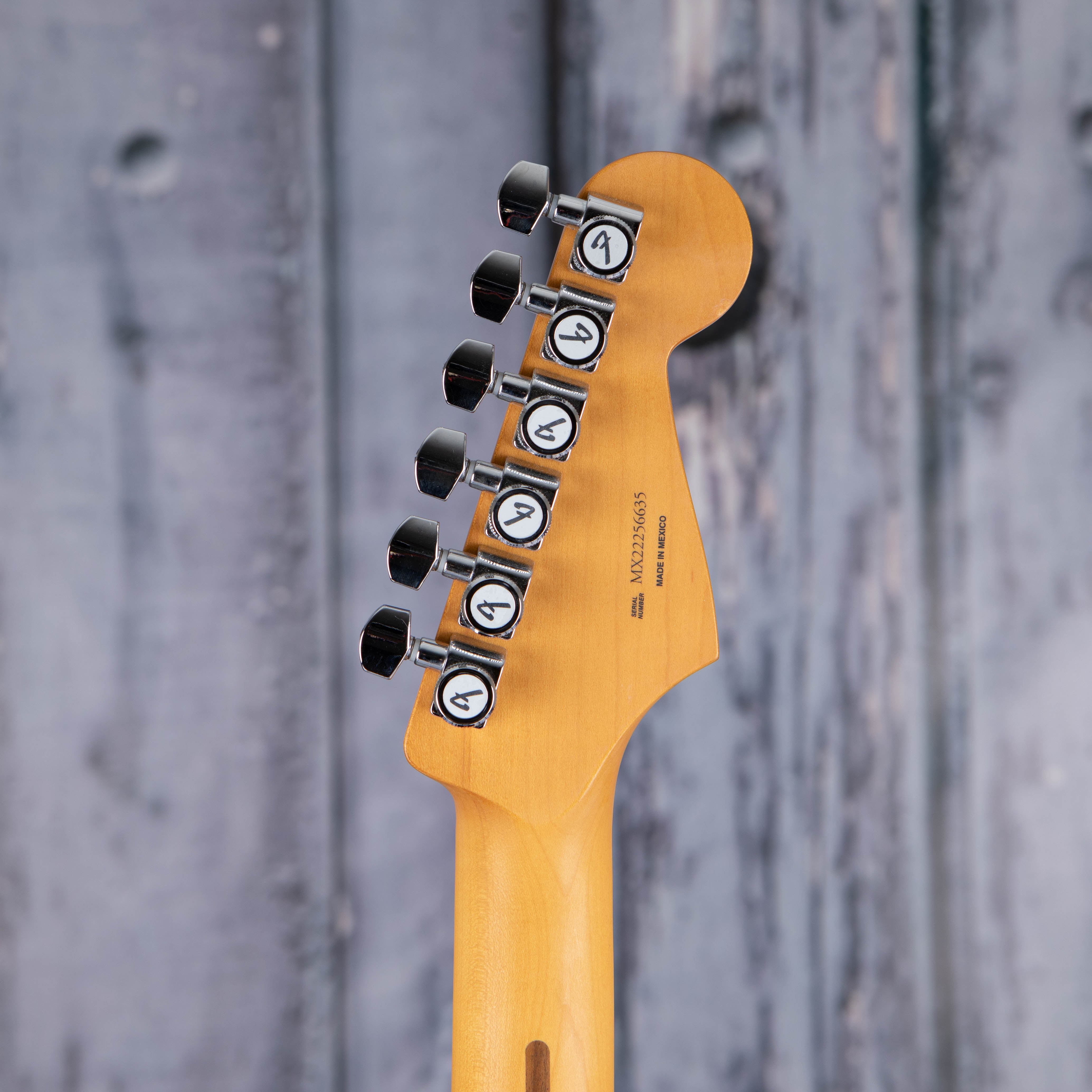 Fender Player Plus Stratocaster Left-Handed Electric Guitar, 3-Color Sunburst, back headstock