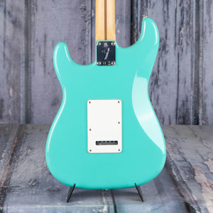 Fender Player Stratocaster Electric Guitar, Sea Foam Green, back closeup