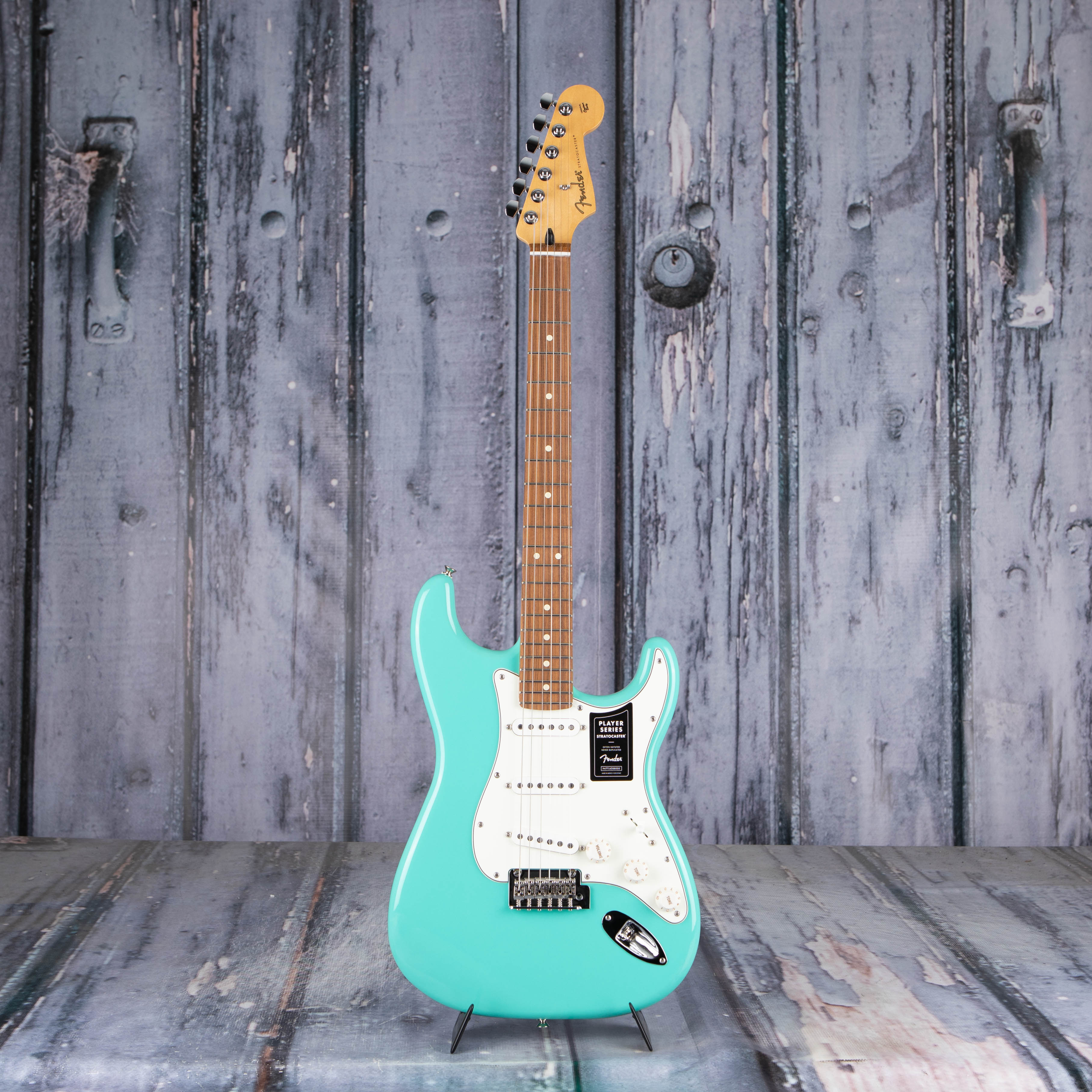 Fender Player Stratocaster Electric Guitar, Sea Foam Green, front