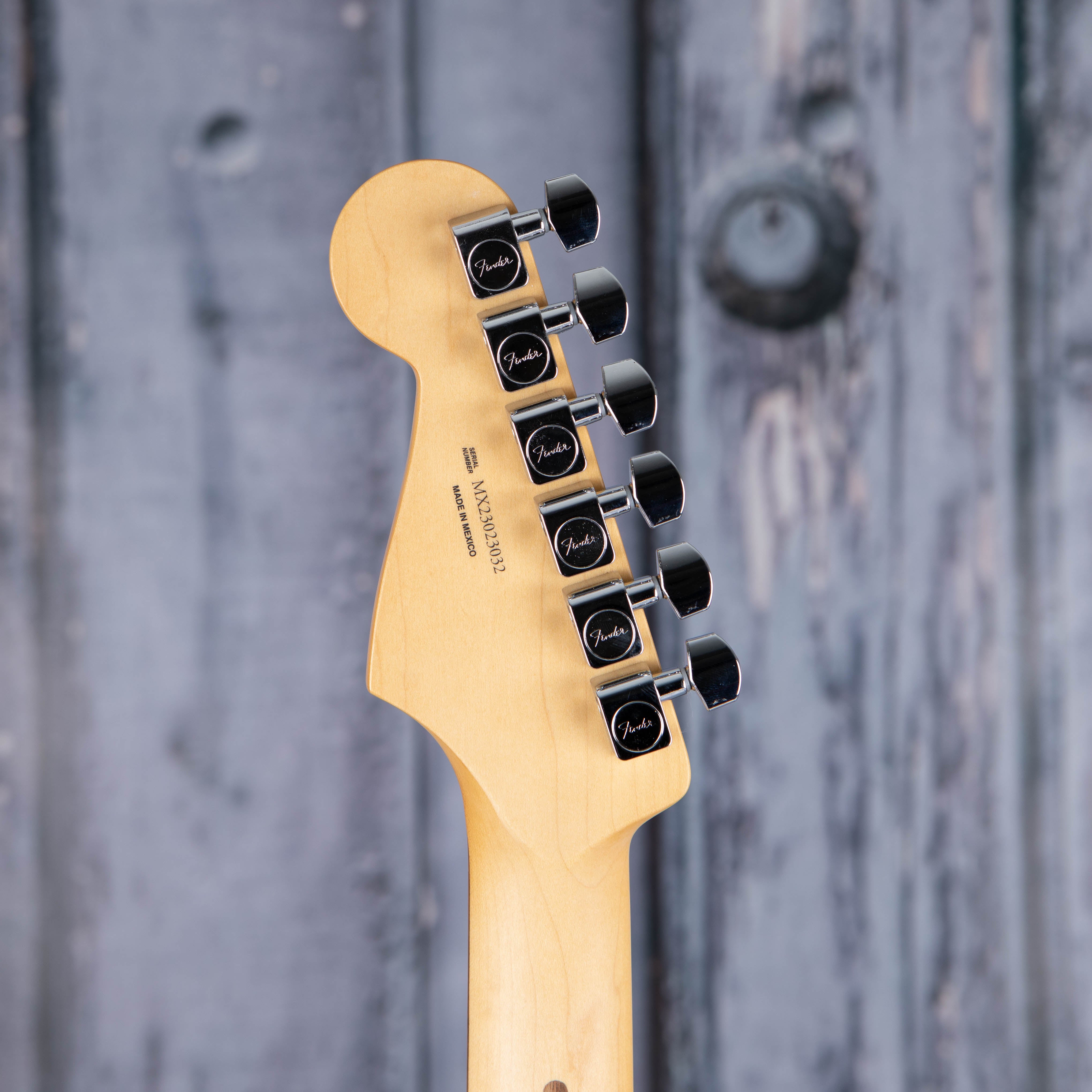 Fender Player Stratocaster Electric Guitar, Sea Foam Green, back headstock