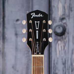 Fender Tim Armstrong Hellcat Acoustic/Electric Guitar, Natural, front headstock