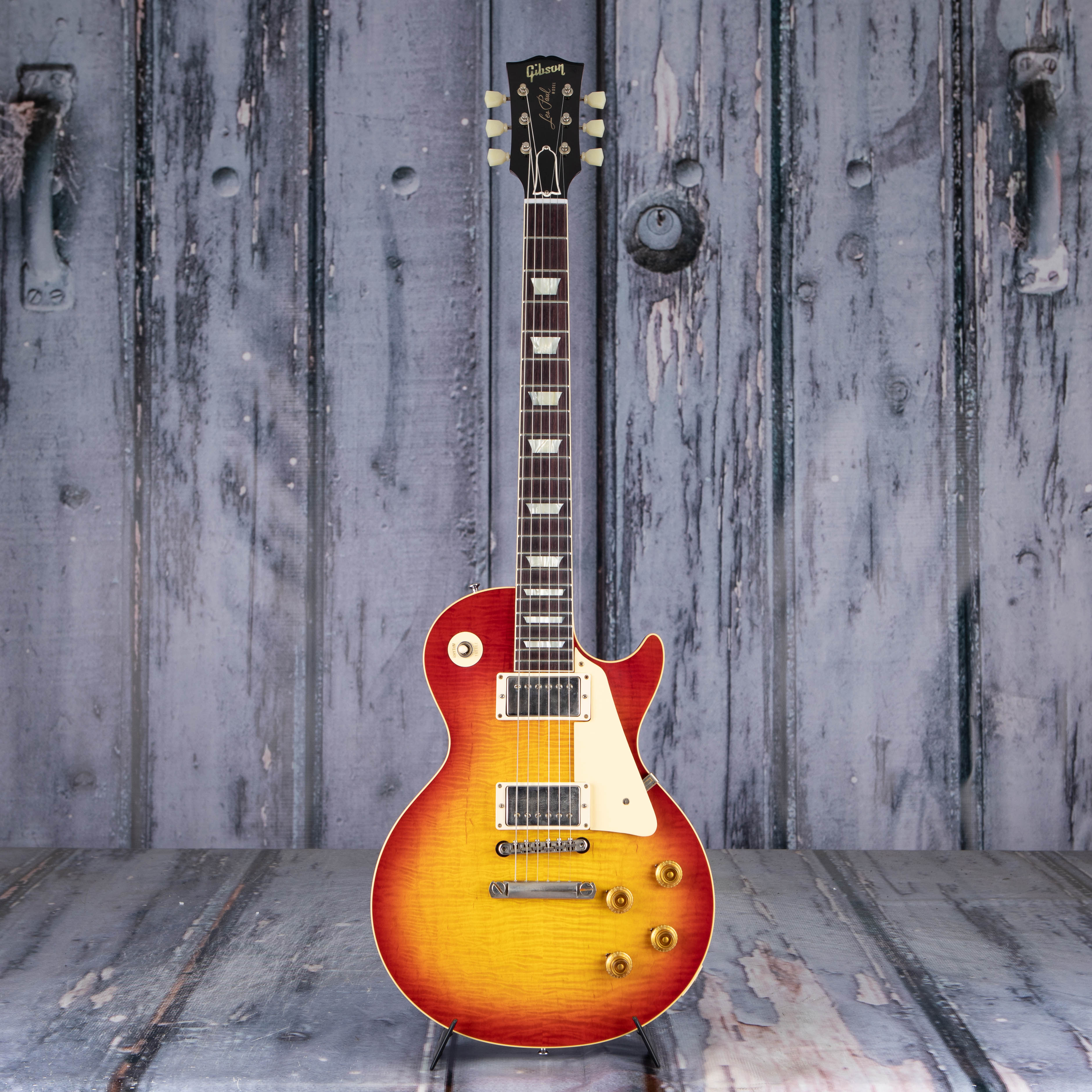 Gibson Custom Shop 1959 Les Paul Standard Reissue Electric Guitar, Washed Cherry Sunburst, front