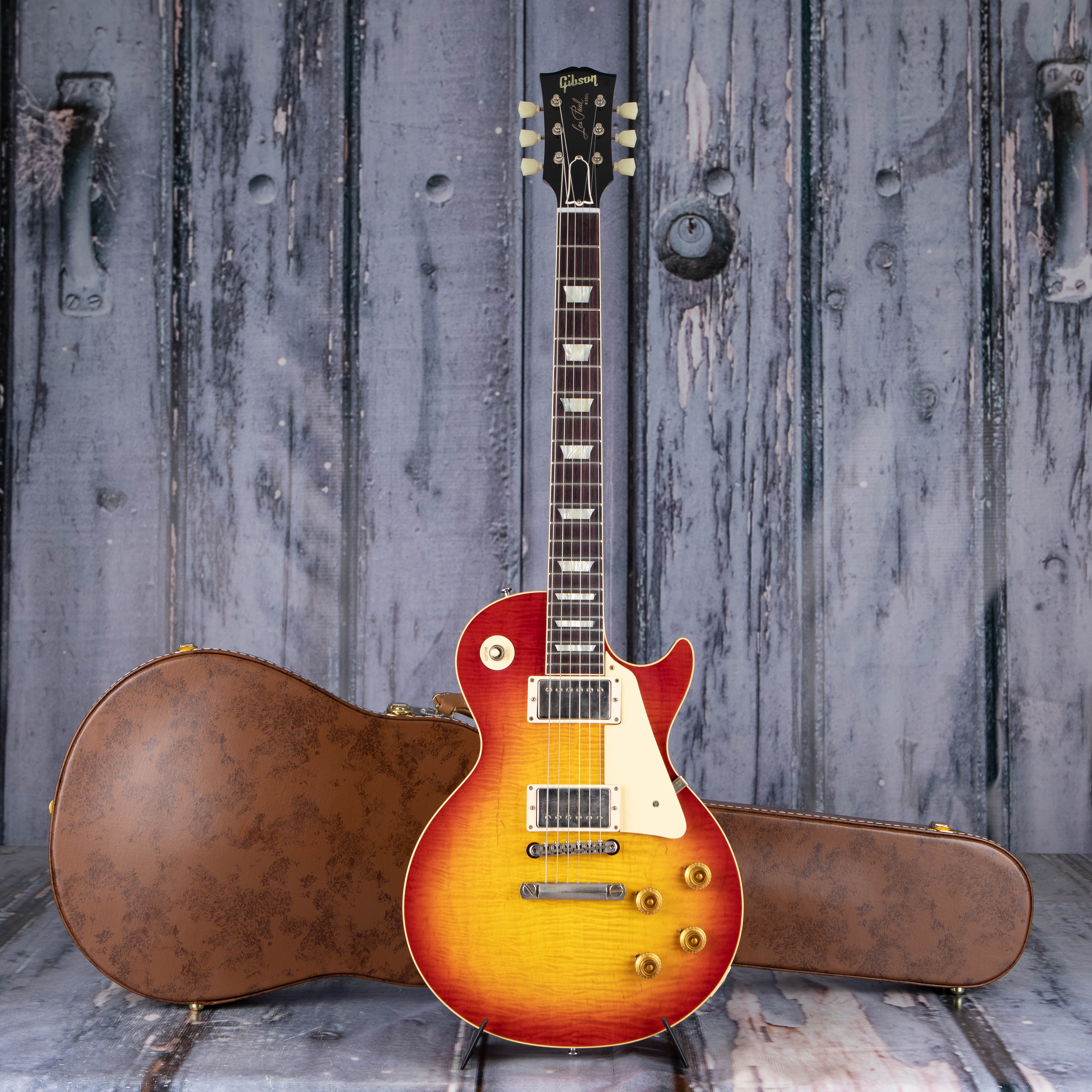 Gibson Custom Shop 1959 Les Paul Standard Reissue Electric Guitar, Washed Cherry Sunburst, case