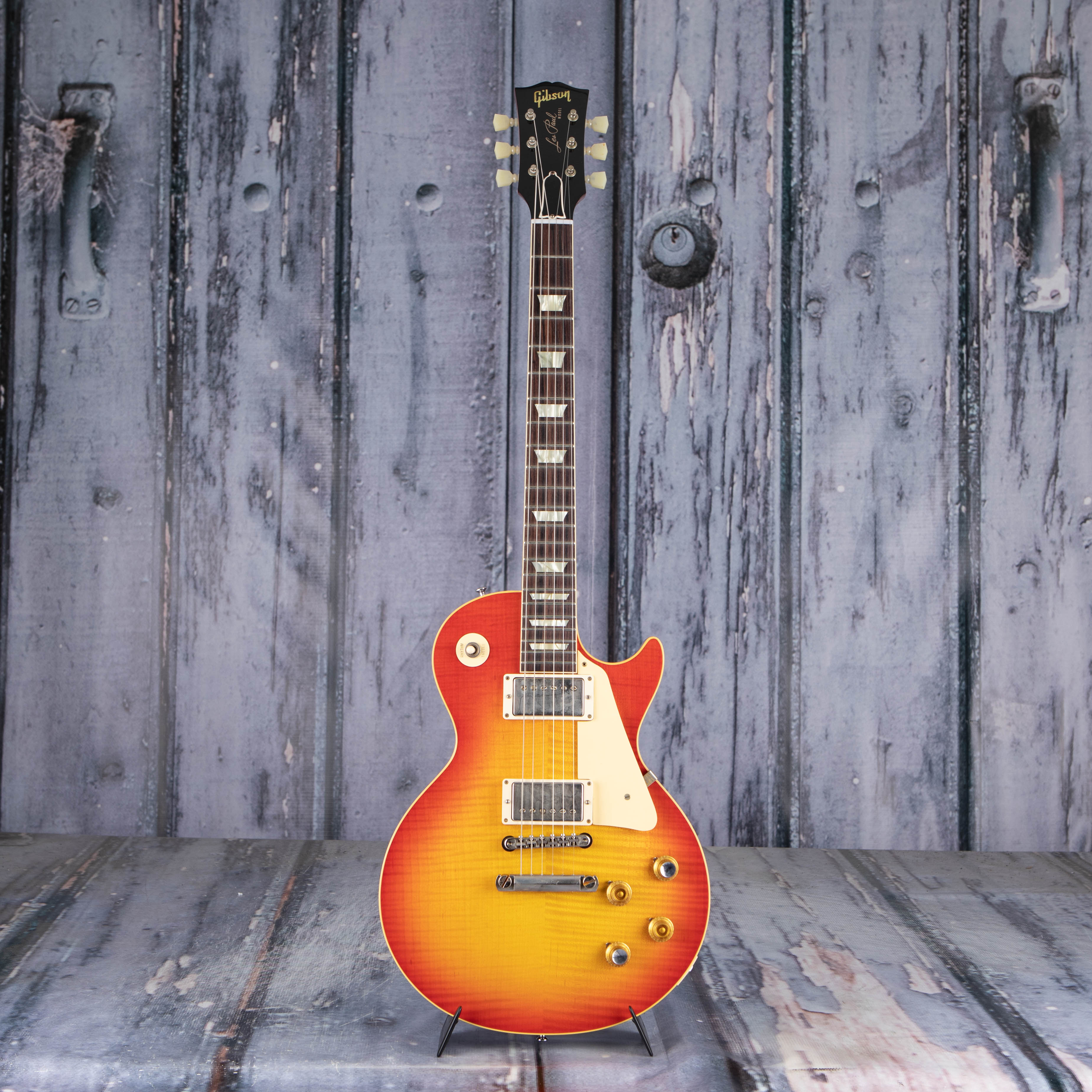Gibson Custom Shop 1960 Les Paul Standard Murphy Lab Ultra Light Aged Electric Guitar, Orange Lemon Fade Burst, front