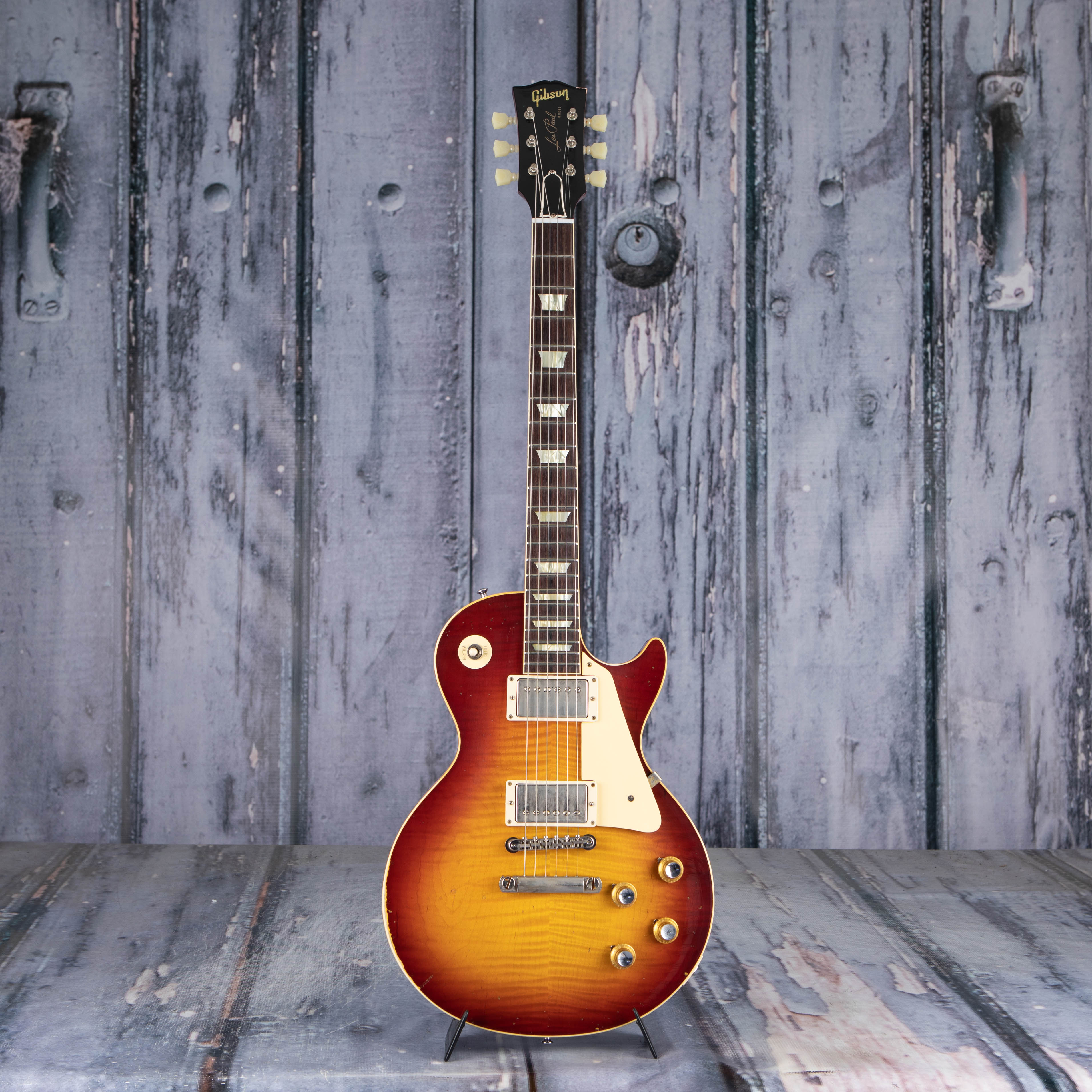 Gibson Custom Shop 1960 Les Paul Standard Reissue Murphy Lab Light Aged Electric Guitar, Tomato Soup Burst, front