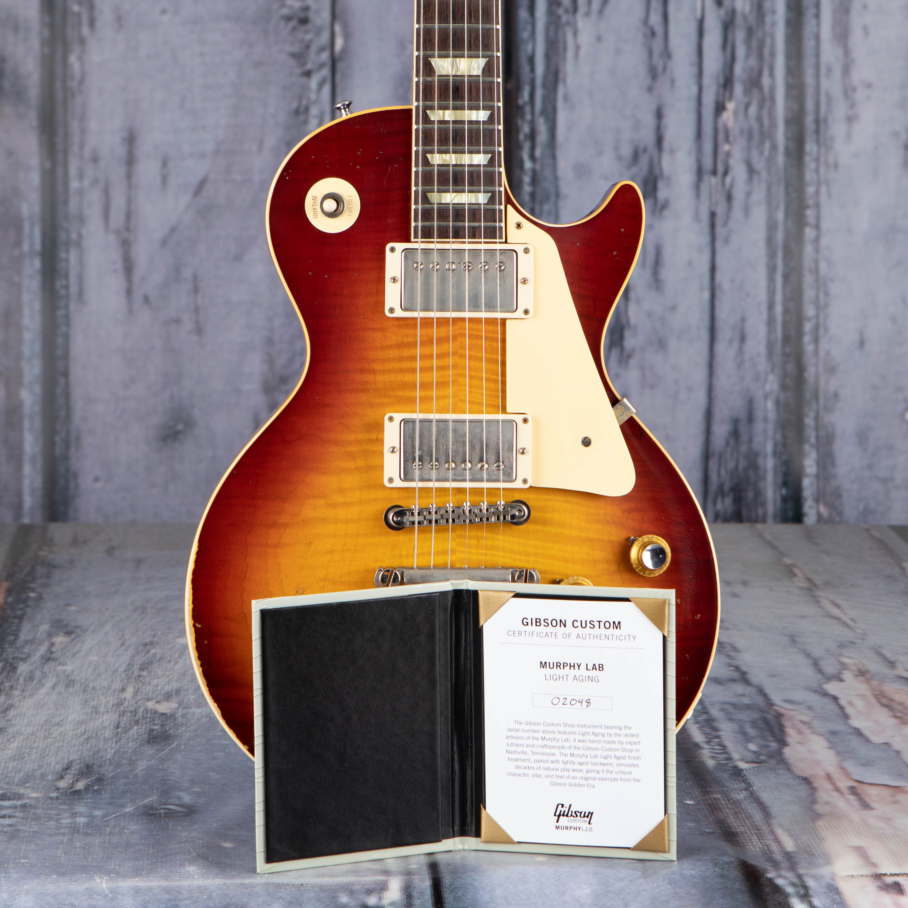 Gibson Custom Shop 1960 Les Paul Standard Reissue Murphy Lab Light Aged Electric Guitar, Tomato Soup Burst, coa