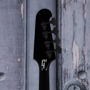 Gibson USA Gene Simmons G2 Thunderbird Electric Bass Guitar, Ebony, back headstock