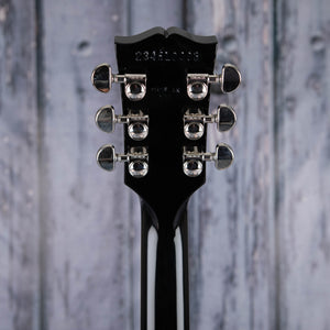 Gibson USA Les Paul Classic Electric Guitar, Ebony, back headstock