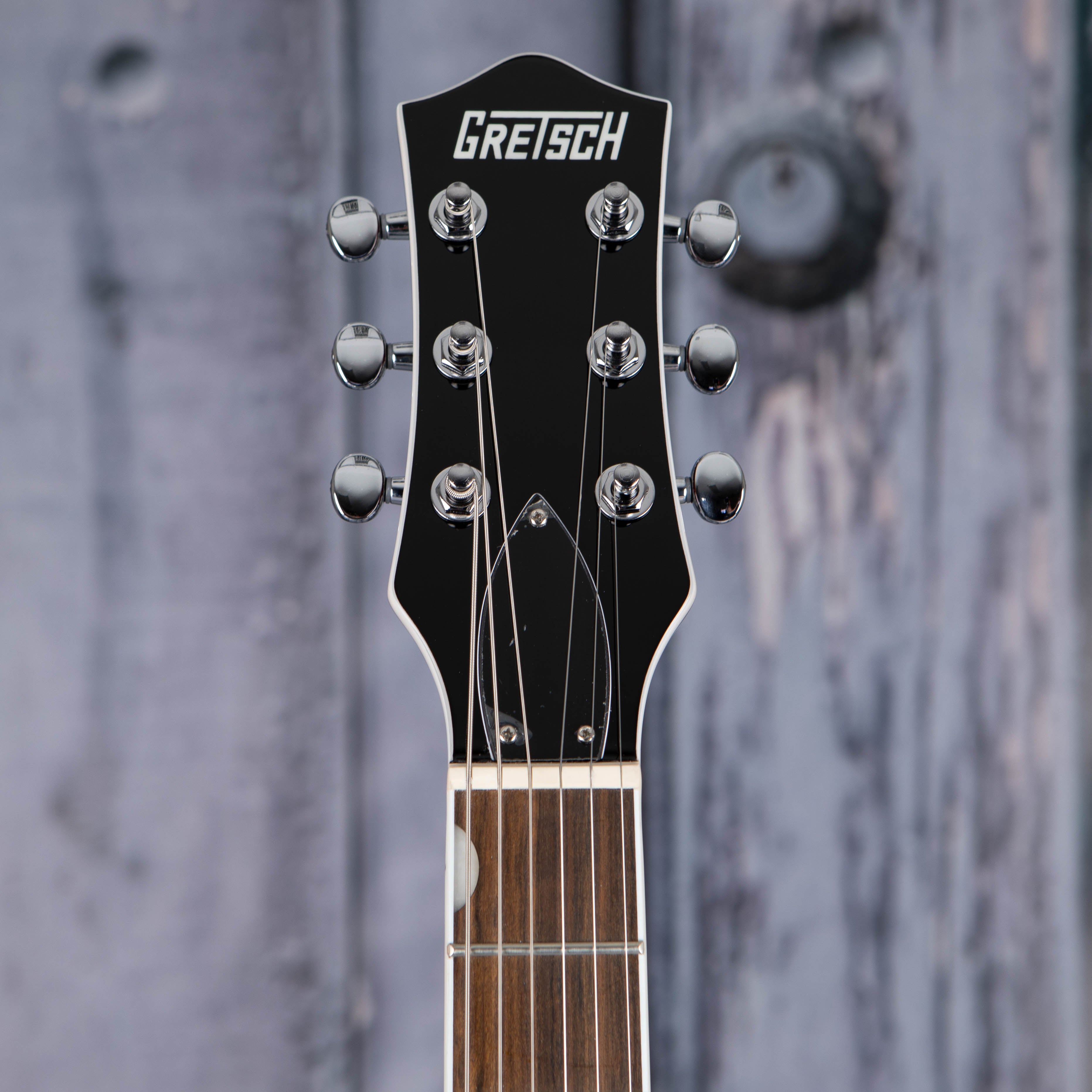 Gretsch G5230T Electromatic Jet FT Single-Cut W/ Bigsby Electric Guitar, Aleutian Blue, front headstock
