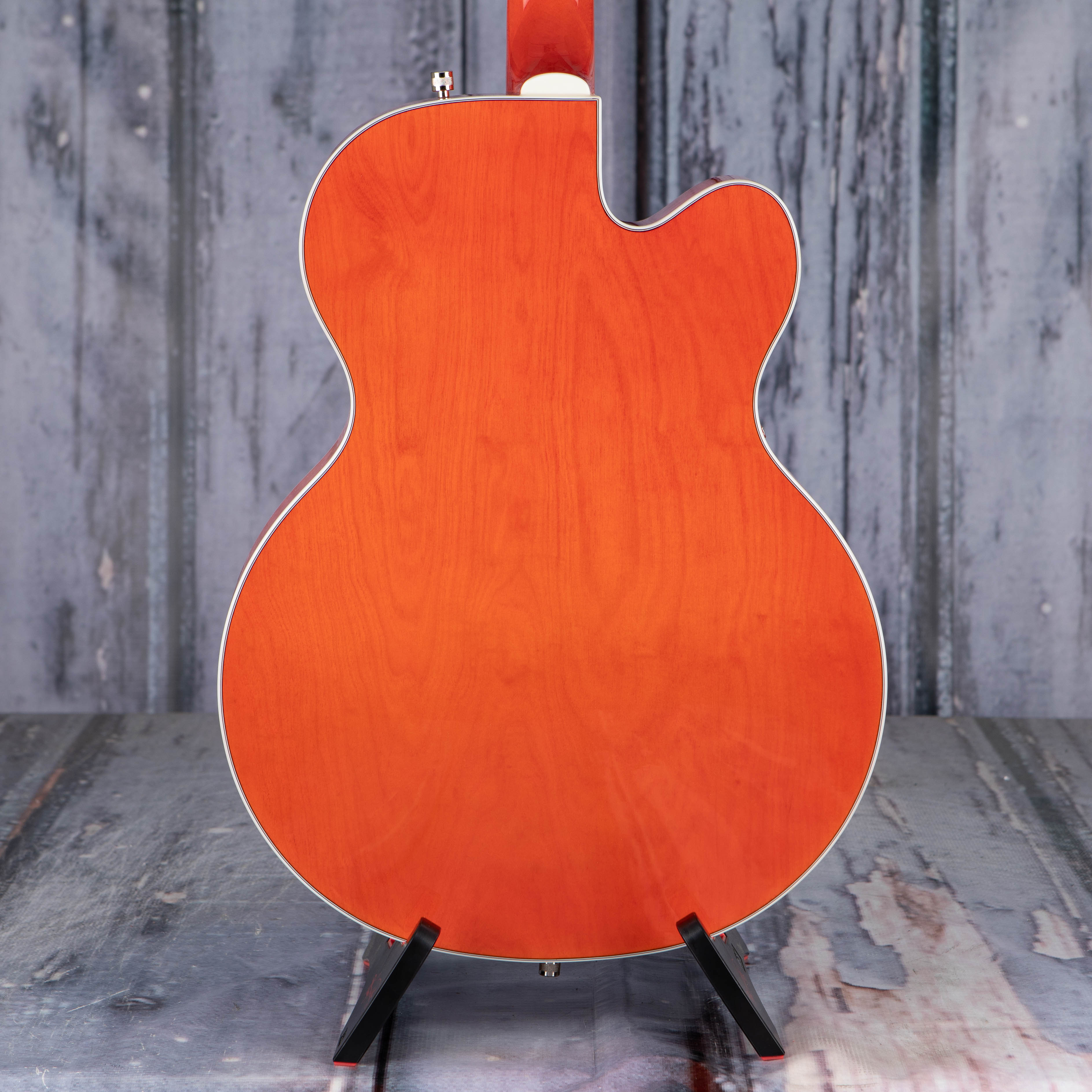 Gretsch G5420LH Electromatic Classic Hollow Body Single-Cut Left-Handed Guitar, Orange Stain, back closeup
