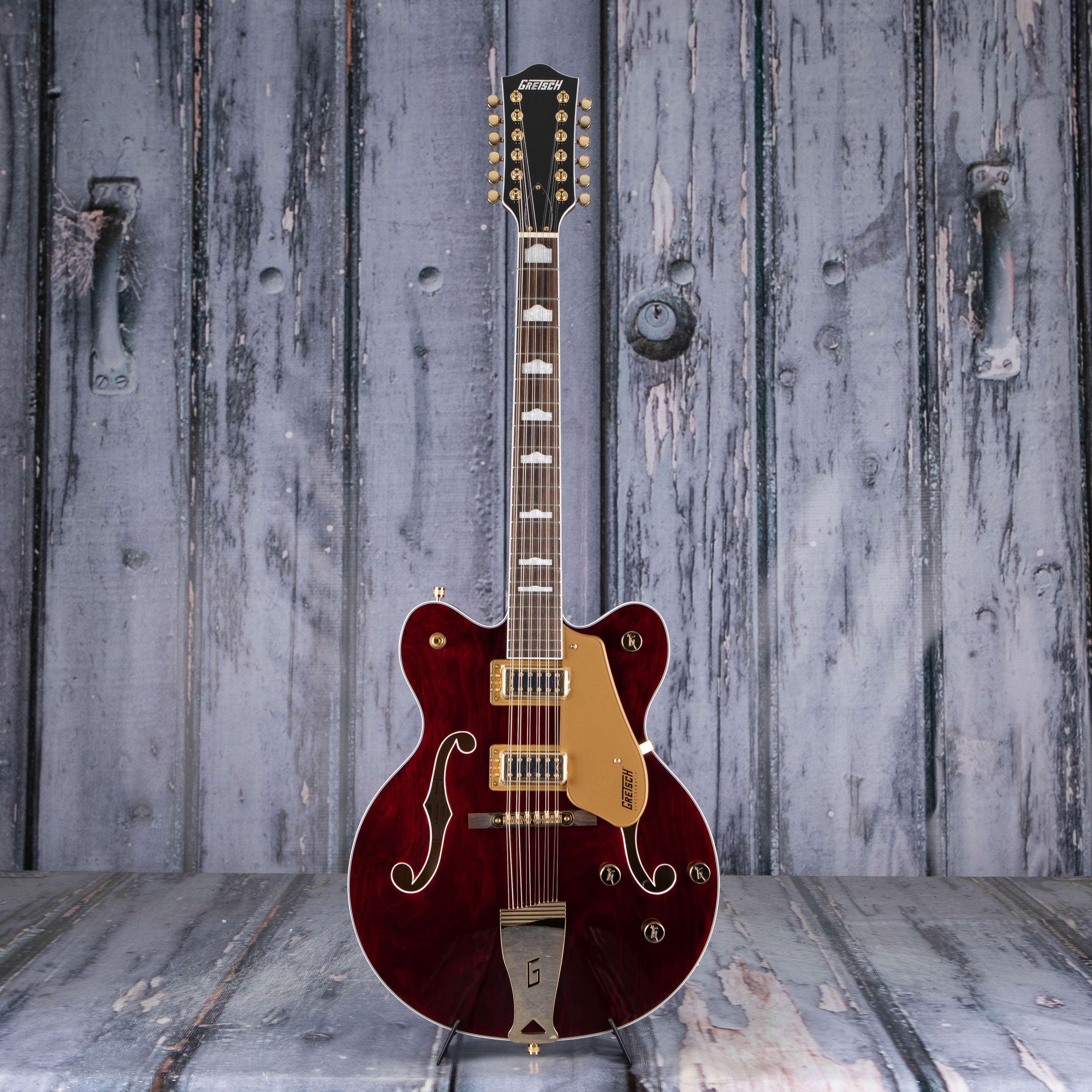 Gretsch G5422G-12 Electromatic Classic Hollowbody Double-Cut 12-String W/ Gold Hardware Electric Guitar, Walnut Stain, front