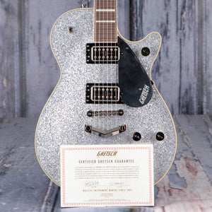 Gretsch G6229 Players Edition Jet BT w/ V-Stoptail Electric Guitar, Silver Sparkle, coa