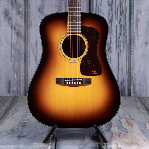 Guild D-40 Traditional Acoustic Guitar, Antique Burst, front closeup