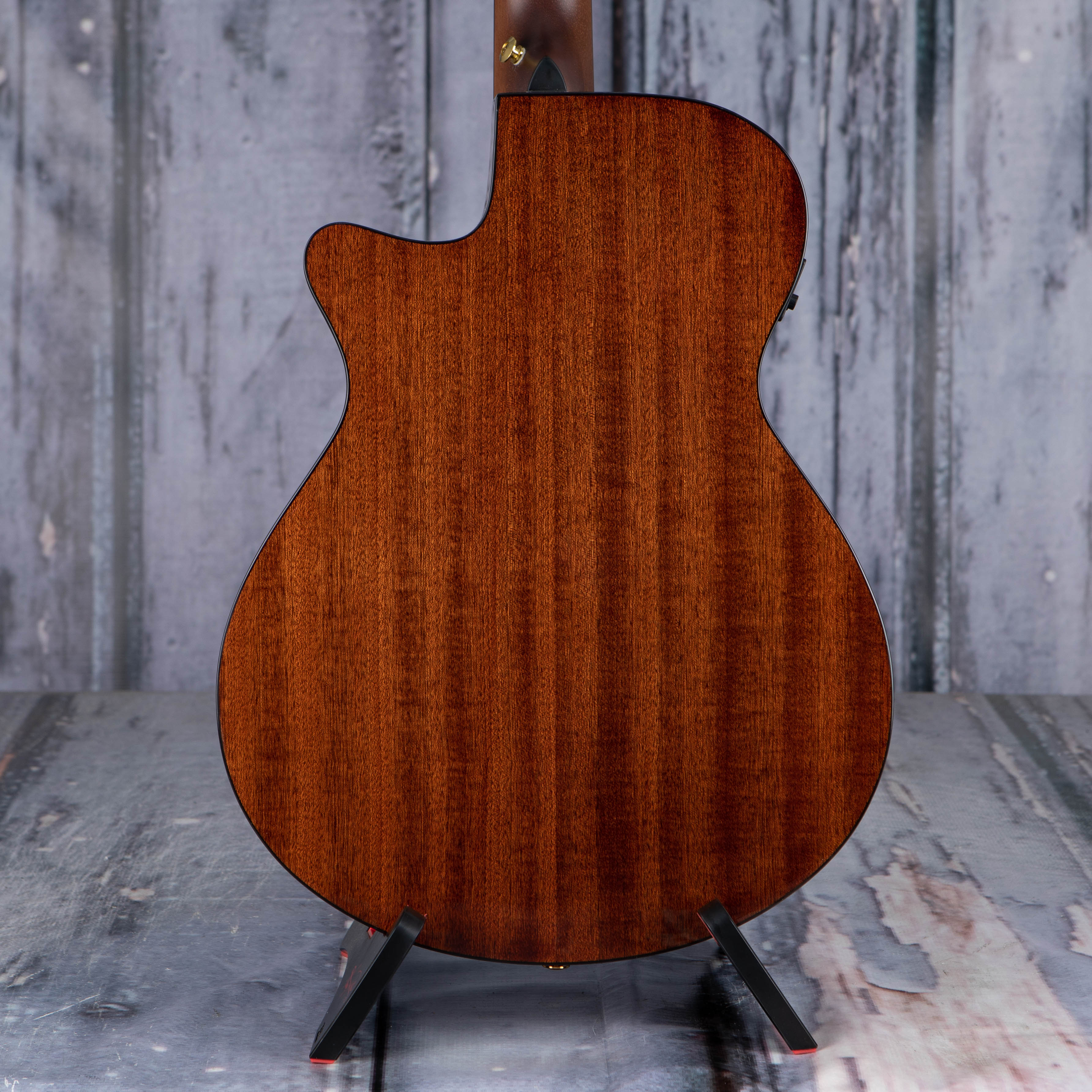 Ibanez AEG50N Classical Acoustic/Electric Guitar, Black High Gloss, back closeup