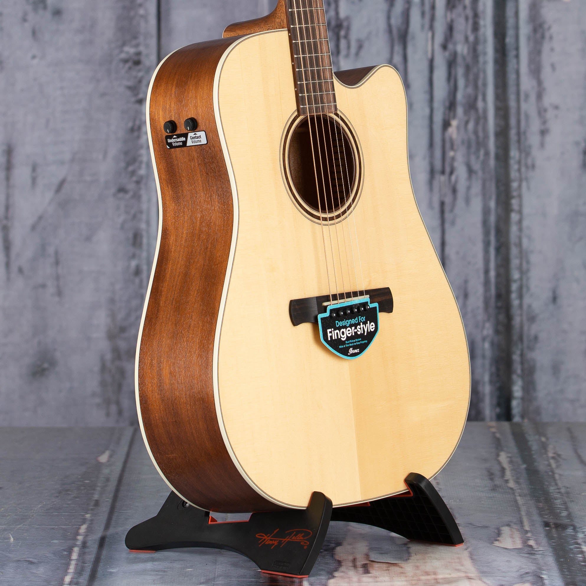 Ibanez AWFS300CE Acoustic/Electric Guitar, Open Pore Semi-Gloss, angle