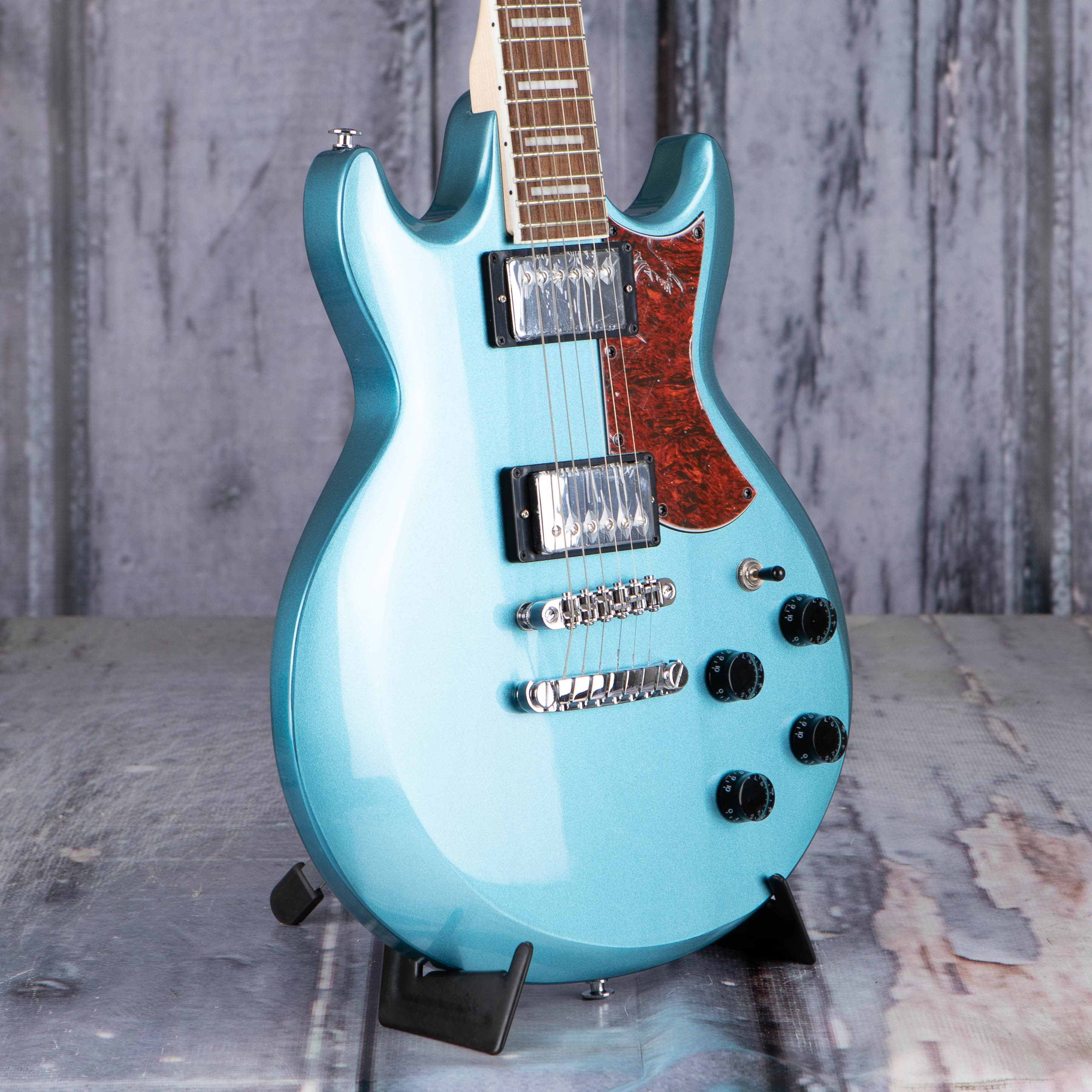Ibanez AX120 Electric Guitar, Metallic Light Blue, angle