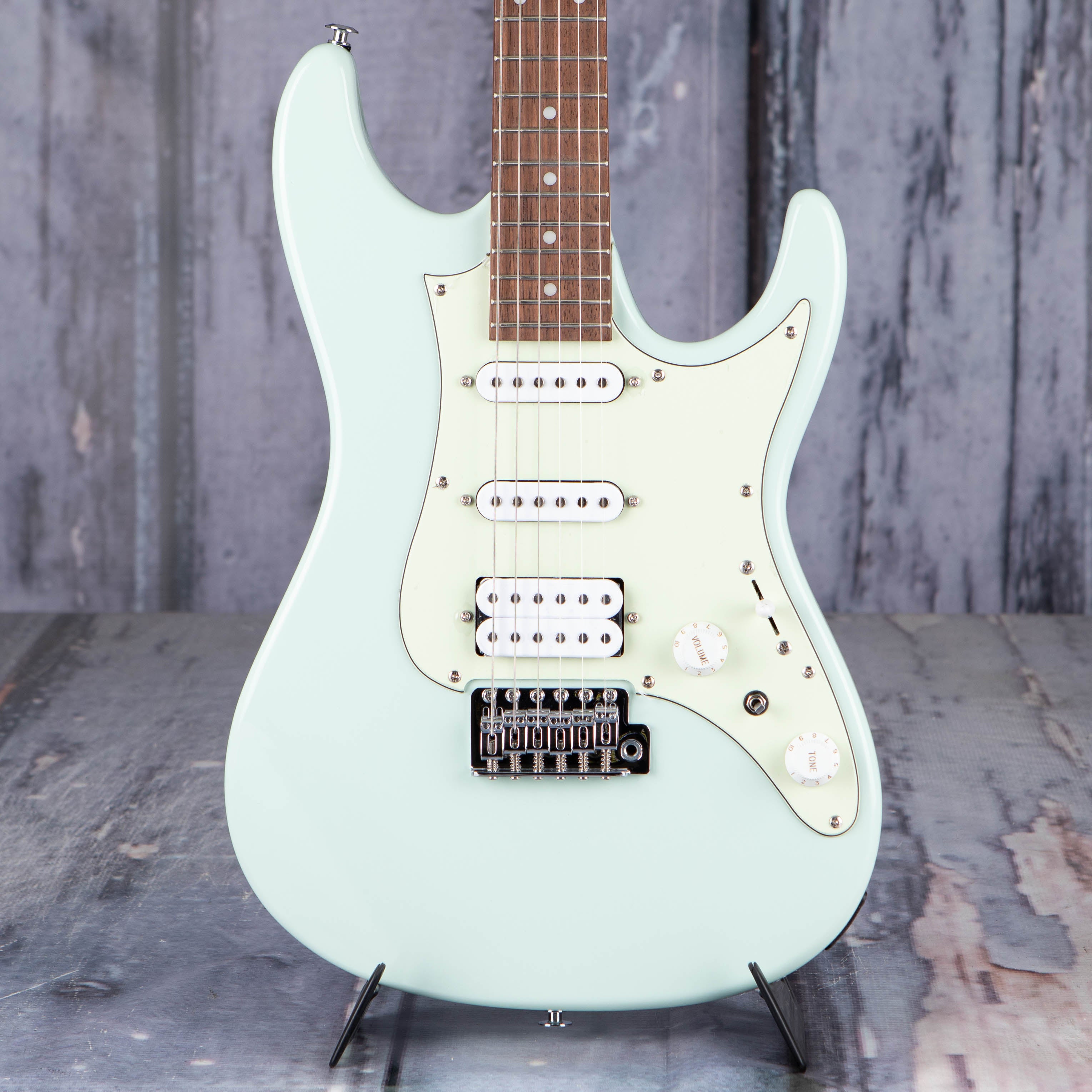 Ibanez AZES40 AZ Standard Electric Guitar, Mint Green, front closeup