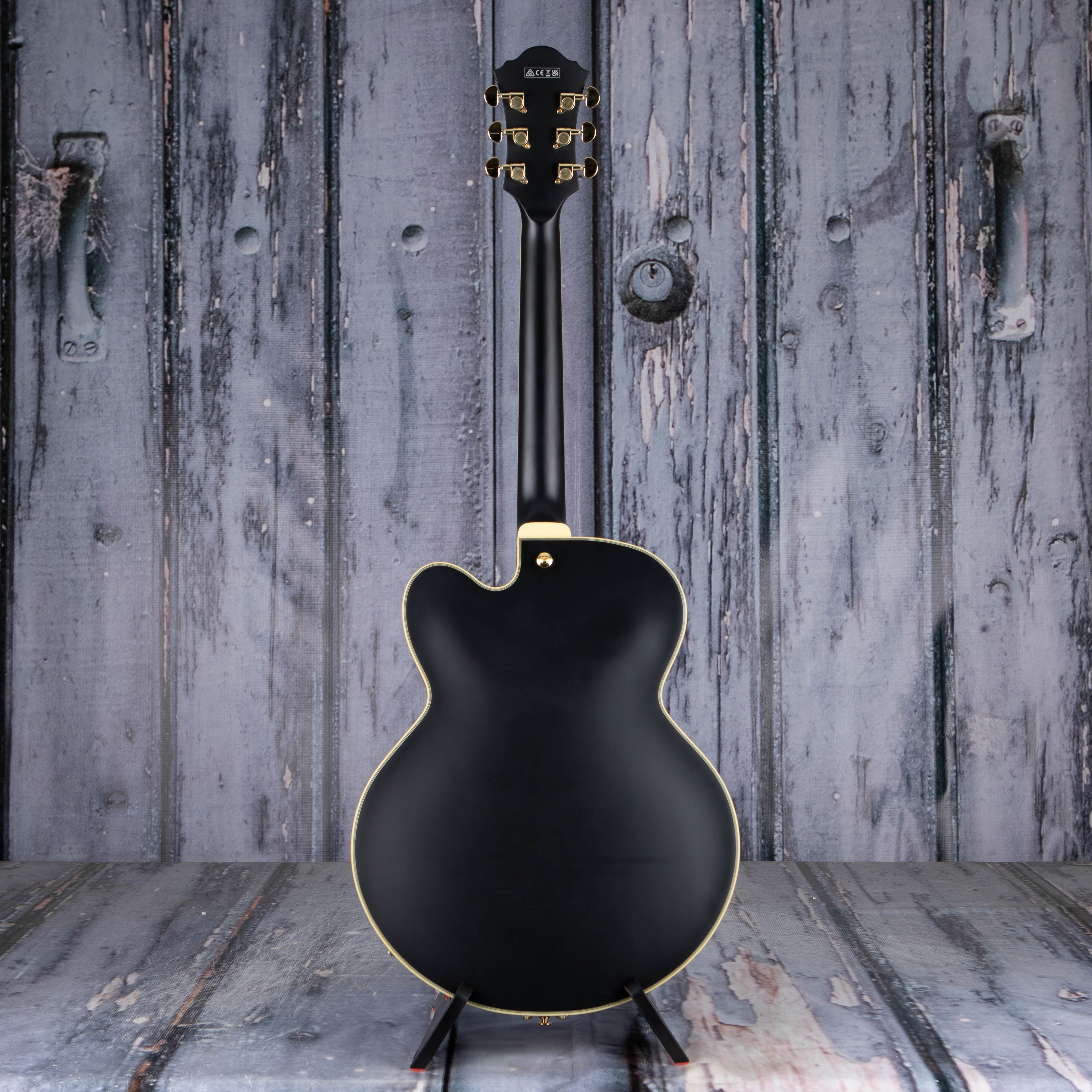 Ibanez Artcore AF75G-02 Hollowbody Guitar, Black Flat, back