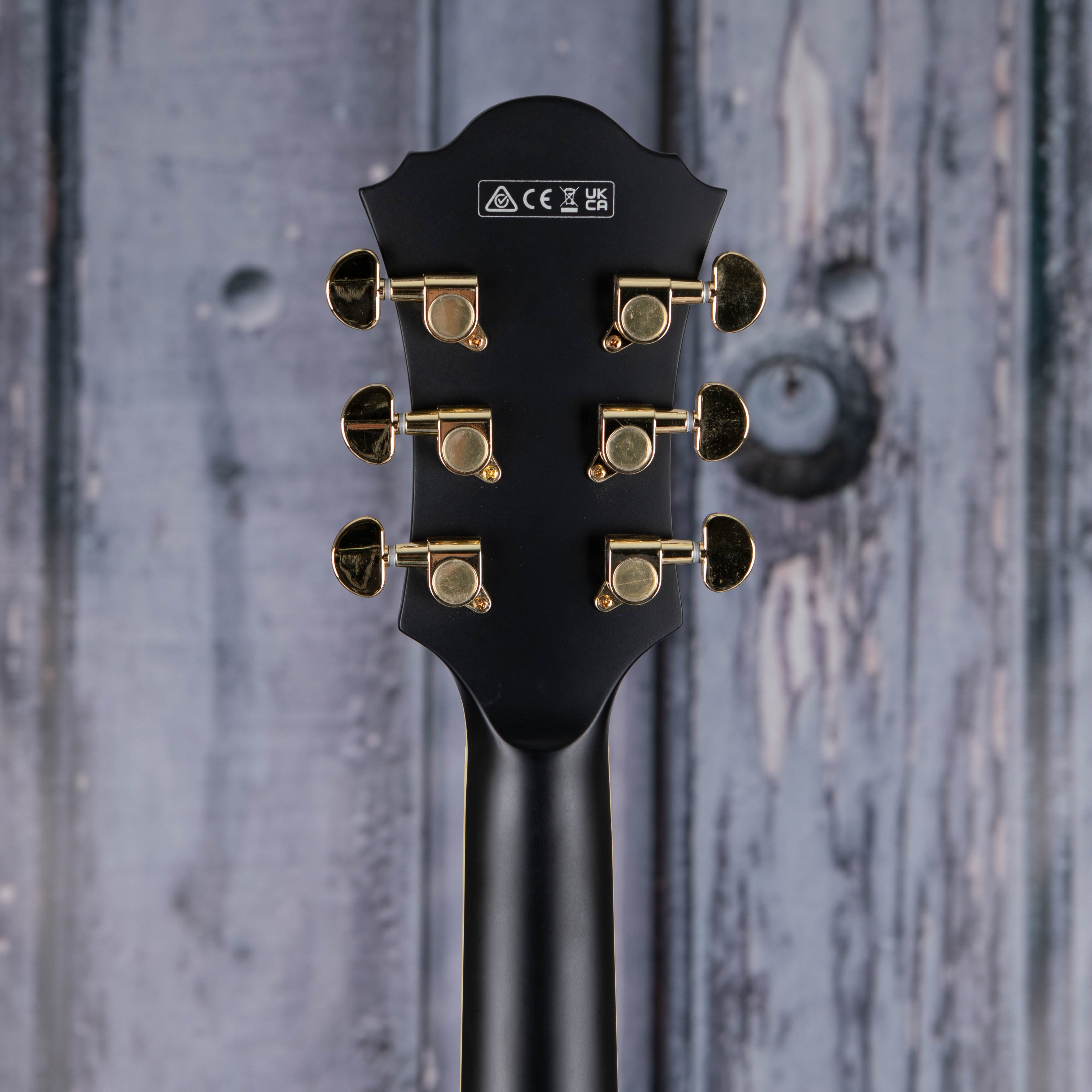 Ibanez Artcore AF75G-02 Hollowbody Guitar, Black Flat, back headstock