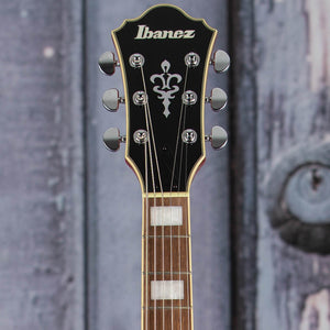Ibanez Artcore Series AS73 Semi-Hollowbody Guitar, Transparent Cherry Red, front headstock