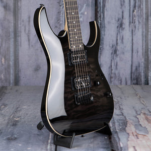 Ibanez GRGA120QA Electric Guitar, Transparent Black Sunburst, angle