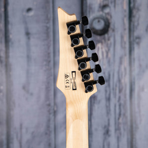 Ibanez GRGA120QA Electric Guitar, Transparent Black Sunburst, back headstock