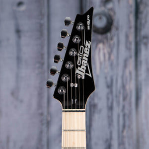 Ibanez GRGM21 miKro Electric Guitar, Jewel Blue, front headstock
